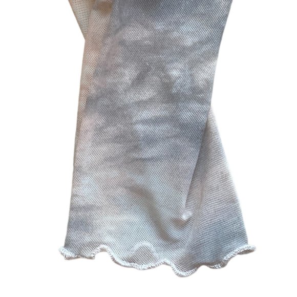 Allison Brittney Muted Long Sleeve Watercolor Sheer Midi Sheath Fairy Dress-L - Picture 6 of 13